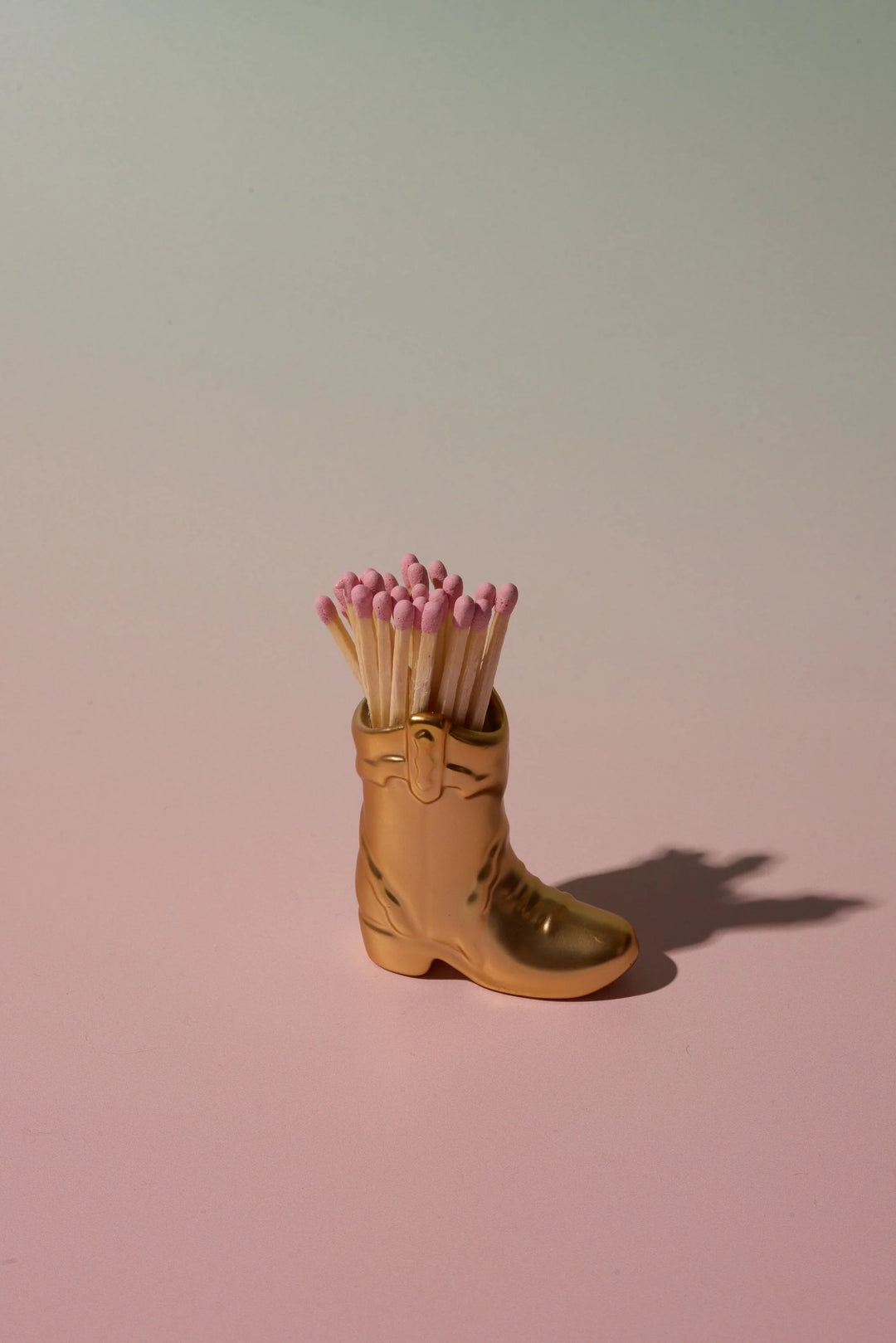 Cowboy Boot Matchstick Holder, Gold
