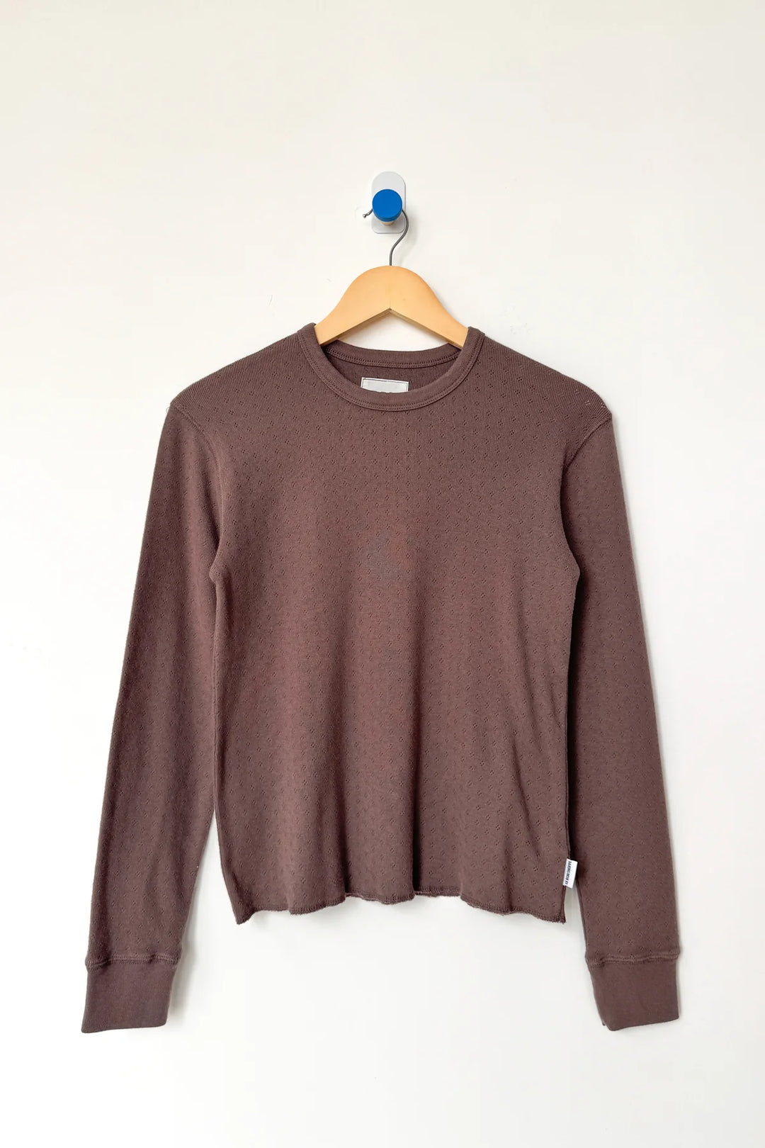 Pointelle Fundamental Tee, Chocolate