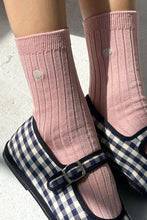 Load image into Gallery viewer, Le Bon Shoppe Her Socks Pink Soda + Silver Seashell