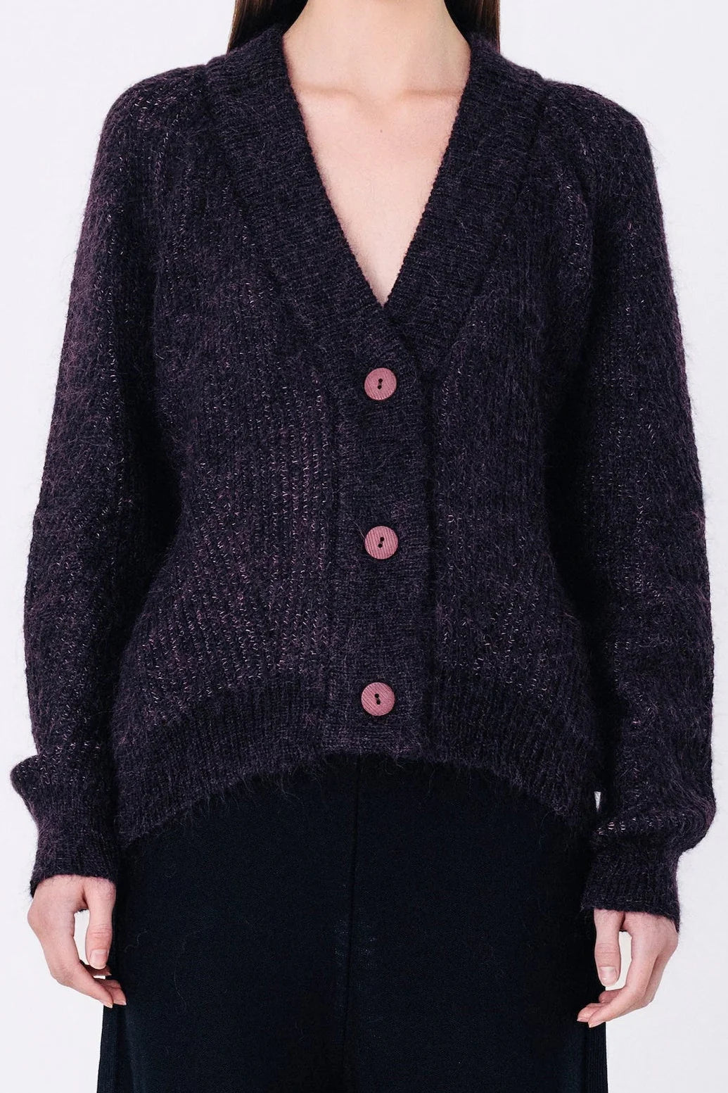 Magnea - SASHA CARDIGAN / PLUM