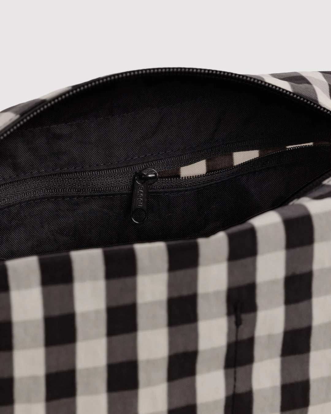 BAGGU Cosmetic Bag, Black &amp; Cream Gingham