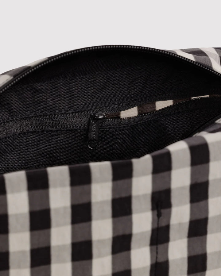 BAGGU Cosmetic Bag, Black &amp; Cream Gingham