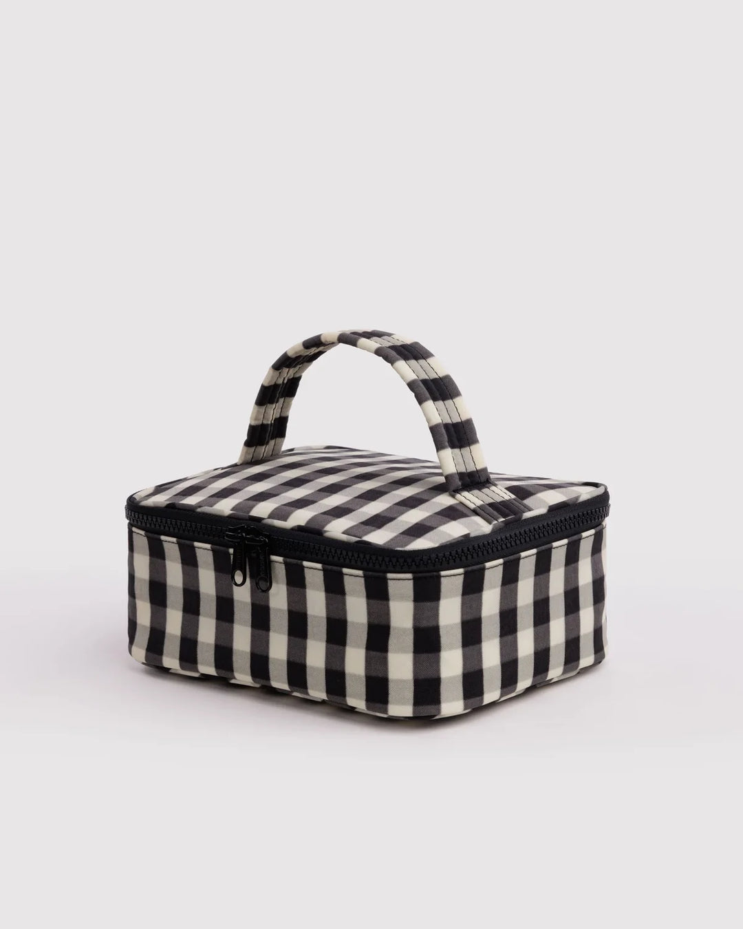 BAGGU Small Cosmetic Bag, Black &amp; Cream Gingham