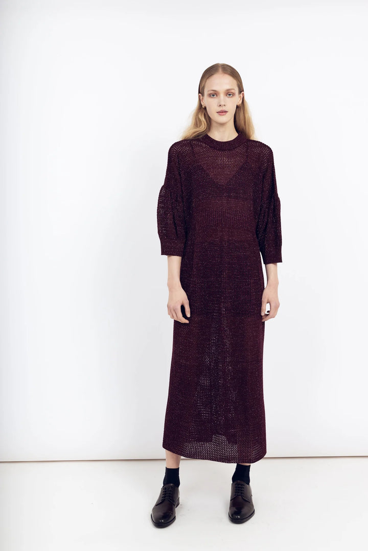 Magnea - DAISY DRESS / BURGUNDY