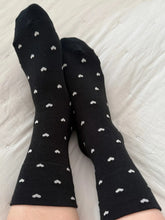 Load image into Gallery viewer, Sneaker Socks, Heart Black/Cream