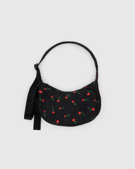 BAGGU Small Crescent Bag, Painted Wildflower