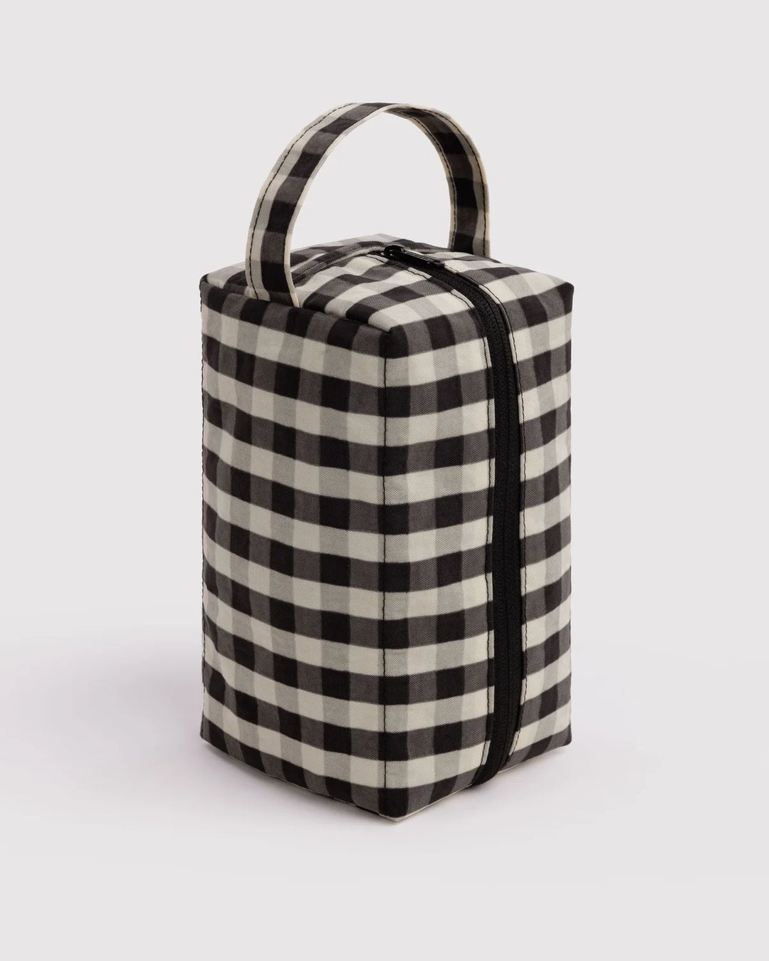BAGGU Cosmetic Bag, Black &amp; Cream Gingham