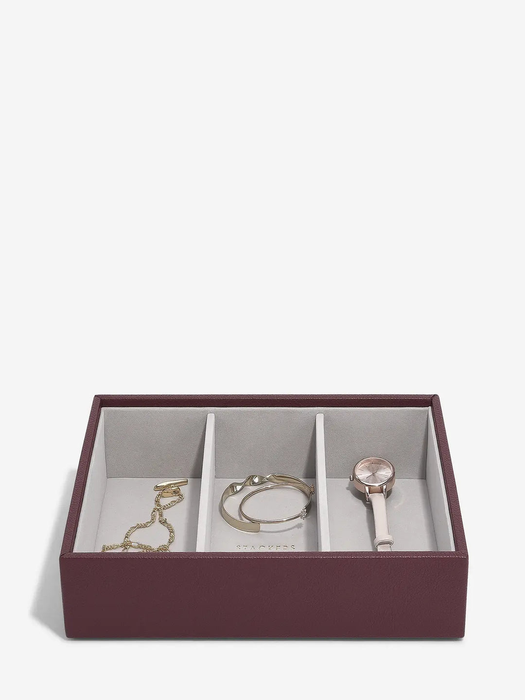Stackers Burgundy Classic Watch &amp; Accessory Layer