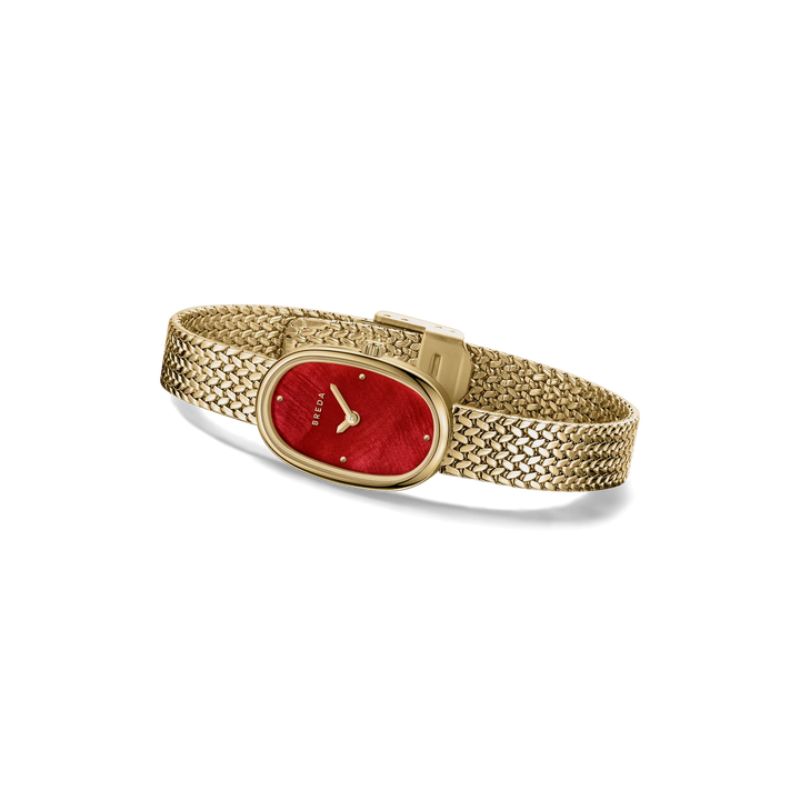 Breda - Jane Mini Tethered Watch, Gold/Red