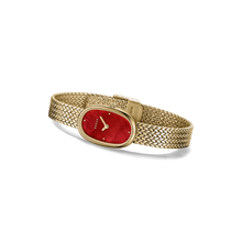 Load image into Gallery viewer, Breda - Jane Mini Tethered Watch, Gold/Red