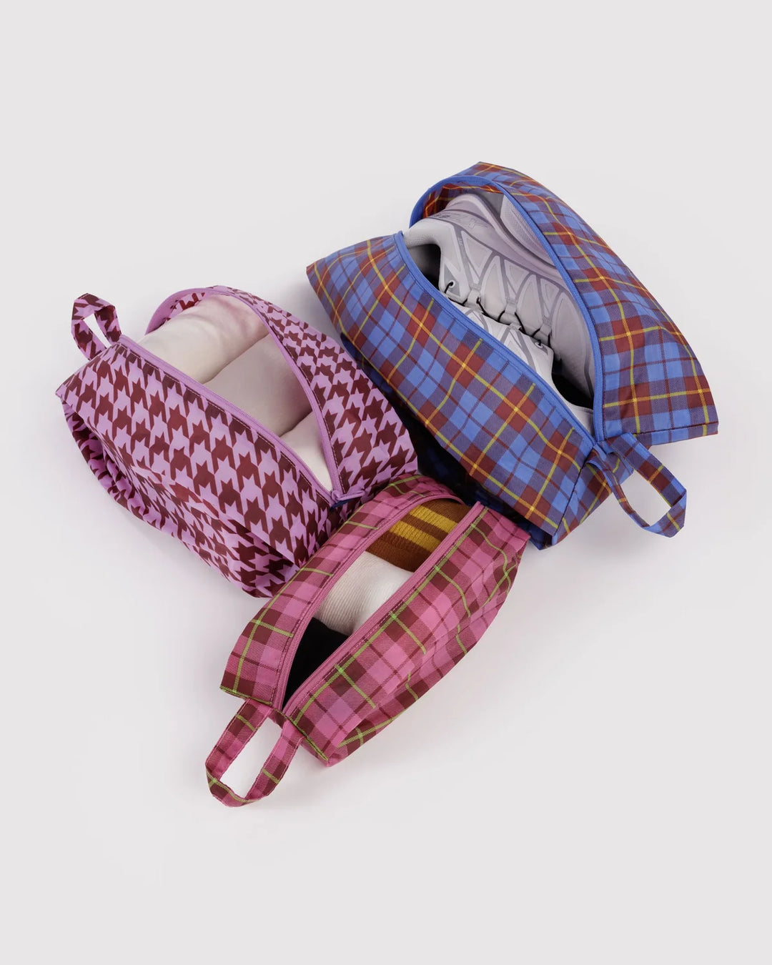 BAGGU 3D Zip Set, Check Mix