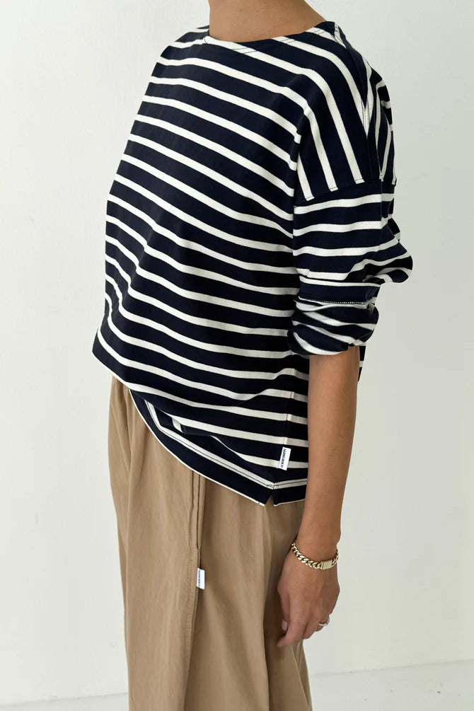 Sailor Top, Navy Stripe
