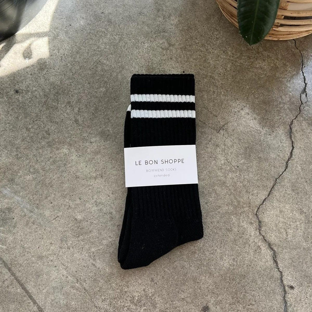 Men’s Boyfriend Socks, Noir