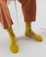 Load image into Gallery viewer, BAGGU Crew Socks, Ochre Happy