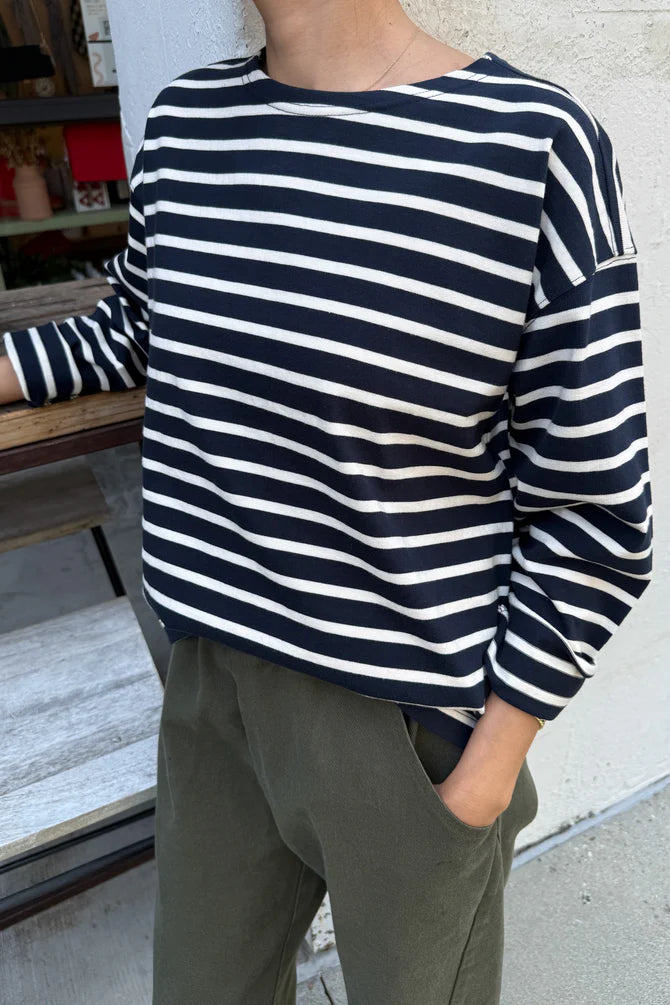 Sailor Top, Navy Stripe