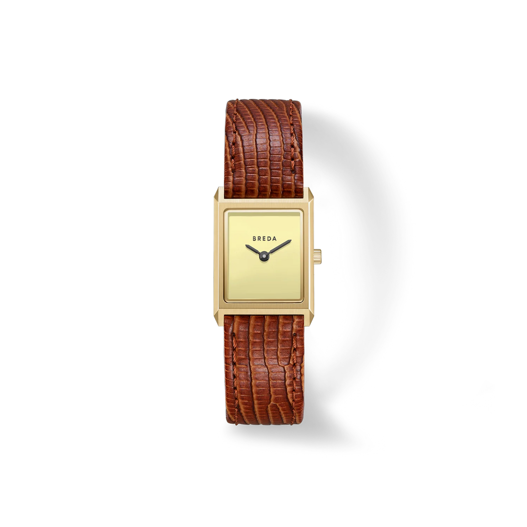 Breda - Virgil Watch, Gold/Cream (Lizard Embossed)