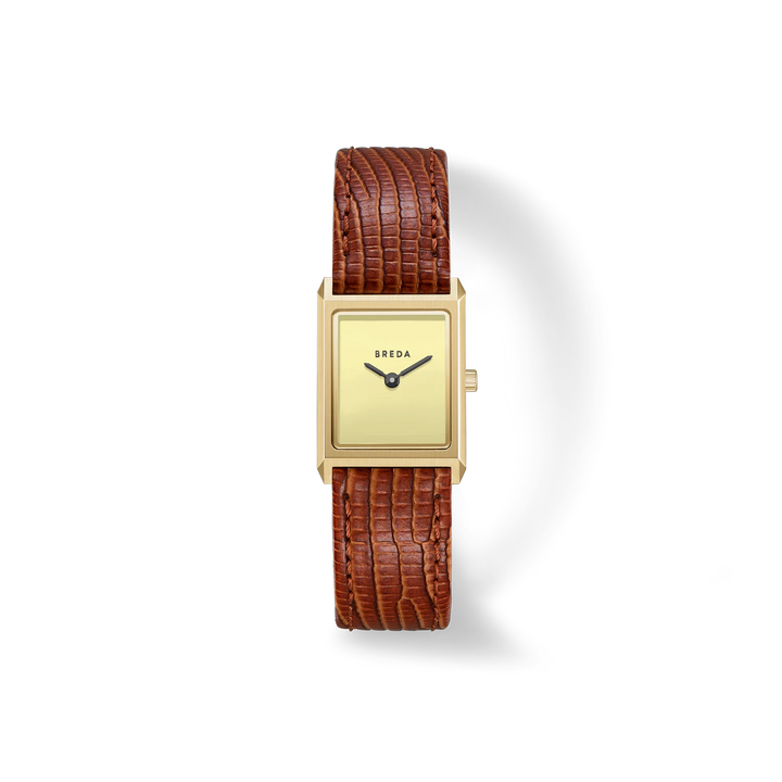 Breda - Virgil Watch, Gold/Cream (Lizard Embossed)