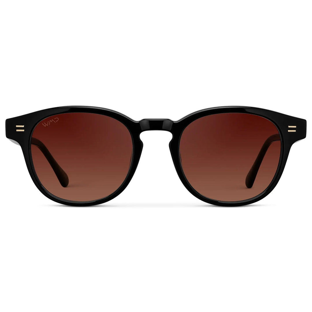 WMP Felix Sunglasses, Black/Red Gradient Lens