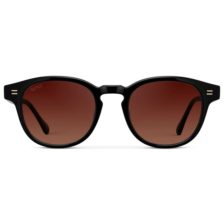 WMP Felix Sunglasses, Black/Red Gradient Lens
