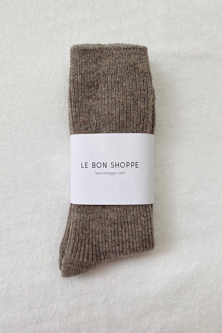 Winter Sparkle Socks, Nutmeg