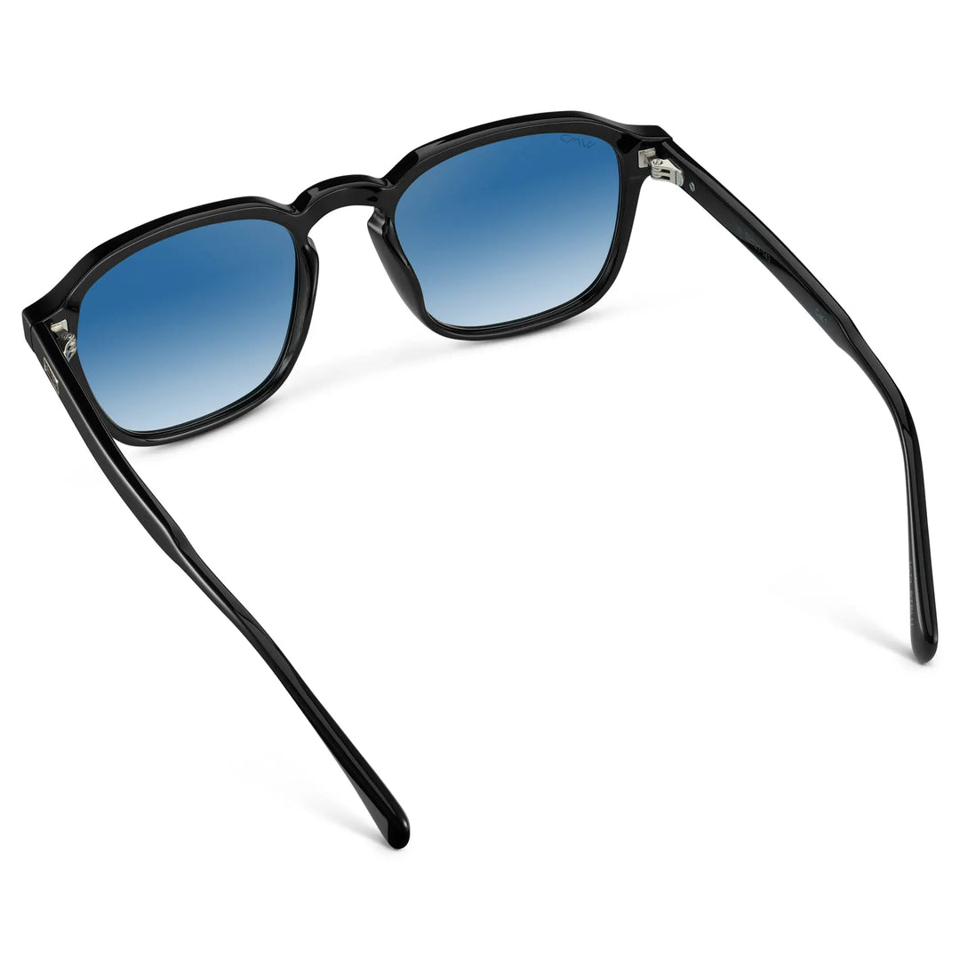 WMP Francis Sunglasses, Black/Blue Gradient Lens