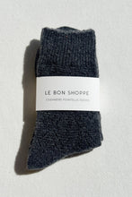 Load image into Gallery viewer, Cashmere Pointelle Socks, Charcoal