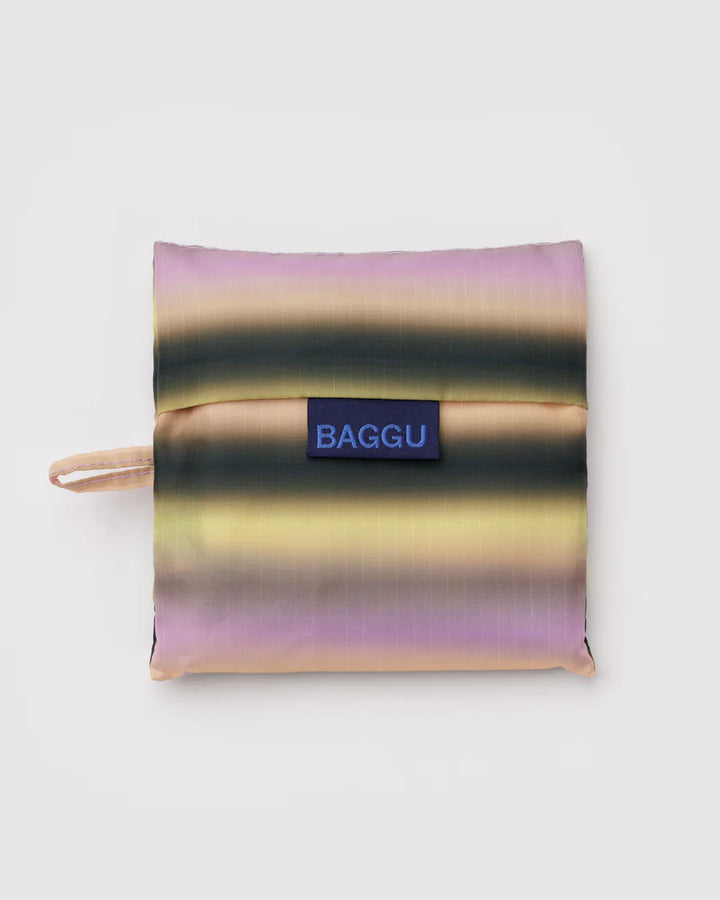 BAGGU Reusable Bag, Gradient Stripe Pink &amp; Yellow