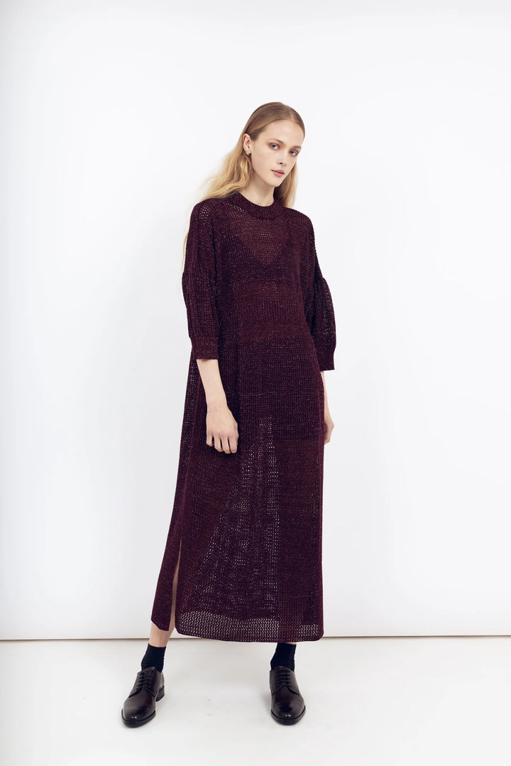 Magnea - DAISY DRESS / BURGUNDY