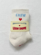Load image into Gallery viewer, Embroidered Crew Socks, Vanilla