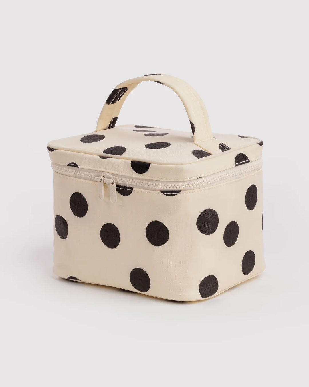BAGGU Large Cosmetic Case, Cream &amp; Black Polka Dots