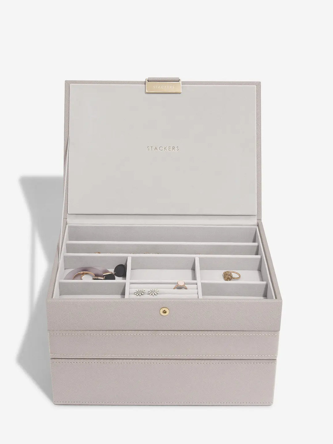 Classic Taupe Raffia Jewellery Box, Set of 3