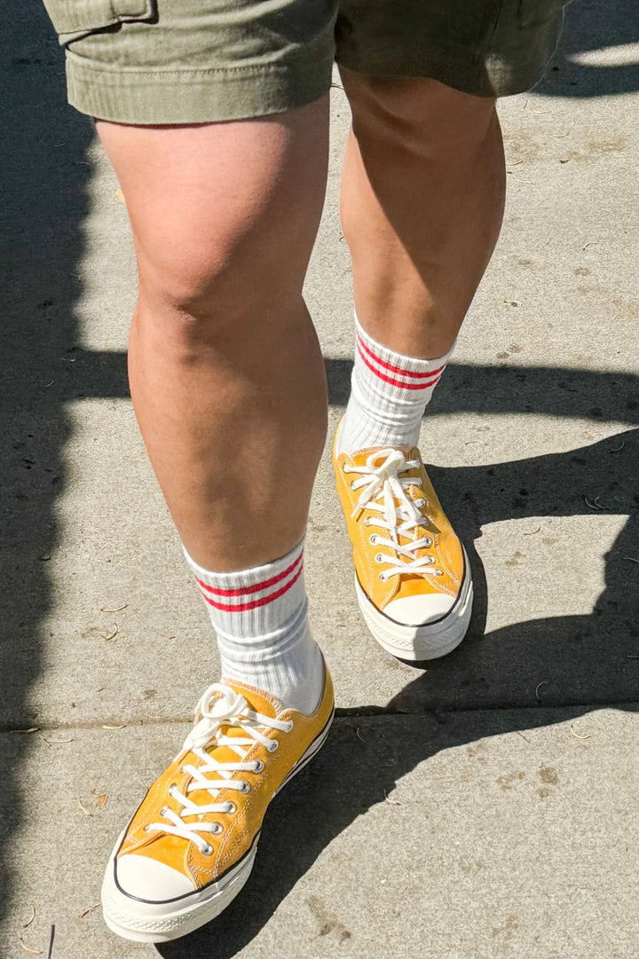 Men’s Boyfriend Socks, Clean White