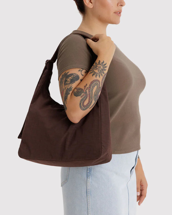 BAGGU Nylon Shoulder Bag, Coffee