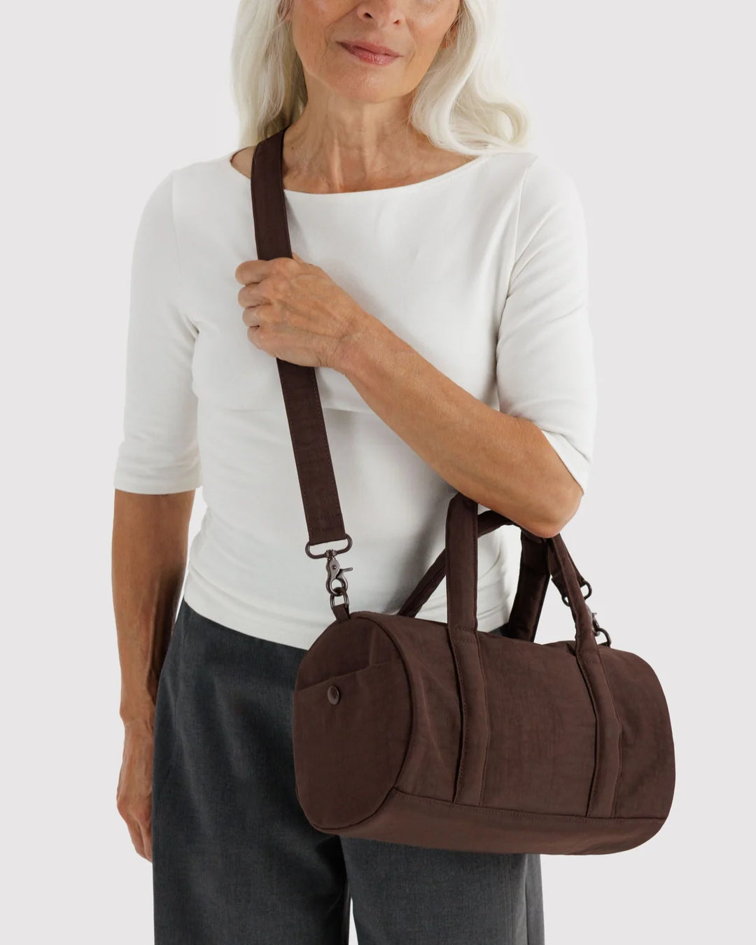BAGGU Nylon Duffle Bag, Coffee
