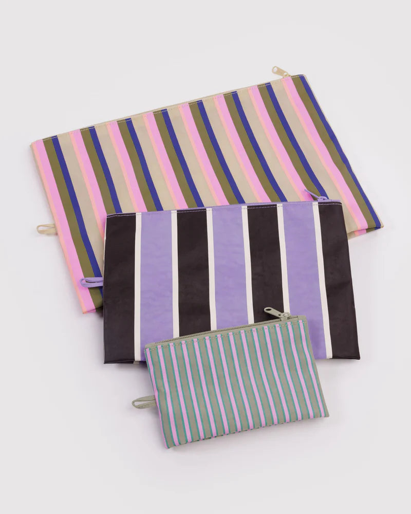 BAGGU Go Pouch Set, Candy Shop Stripes