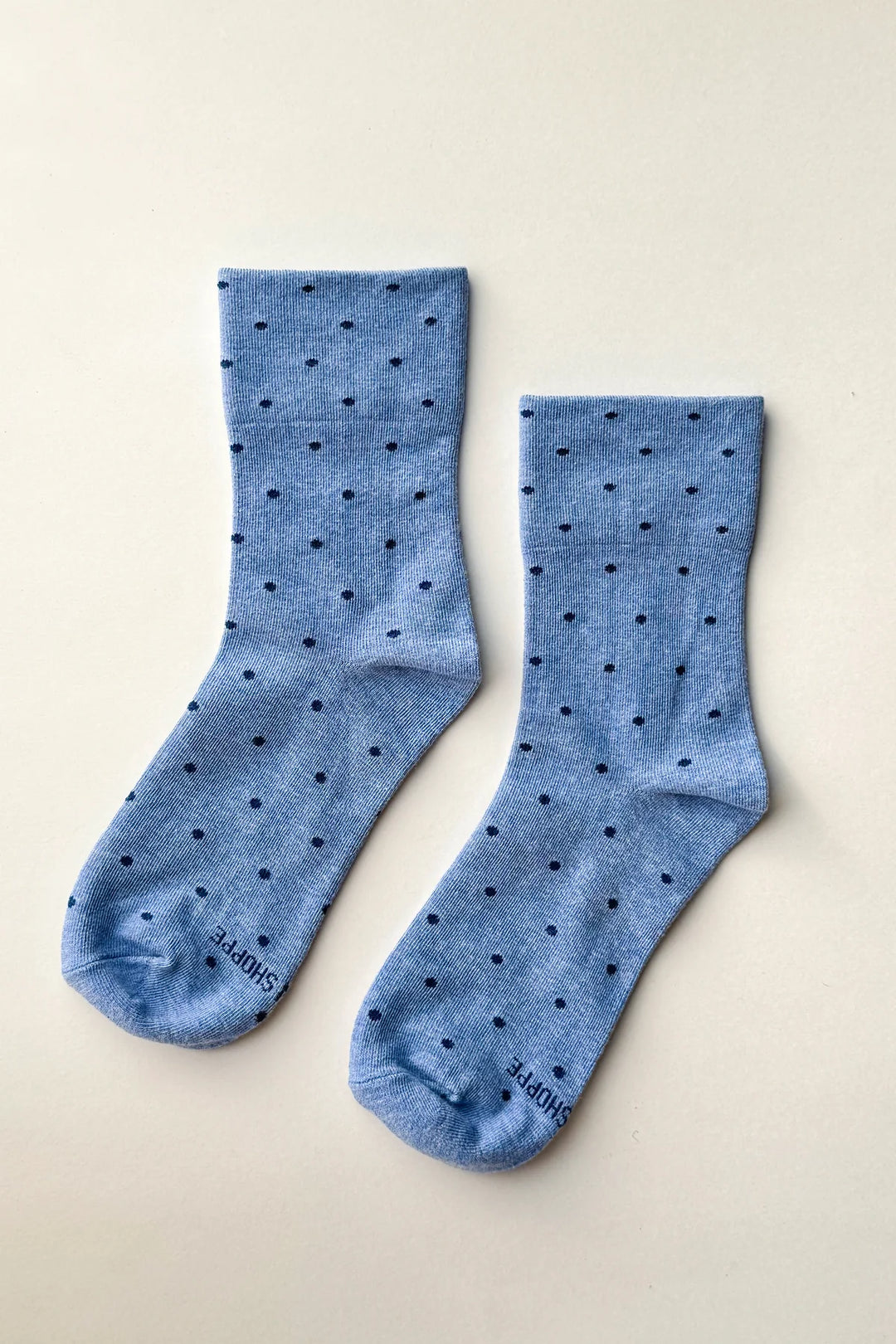 Polka Dot Sneaker Socks, Blue/Navy