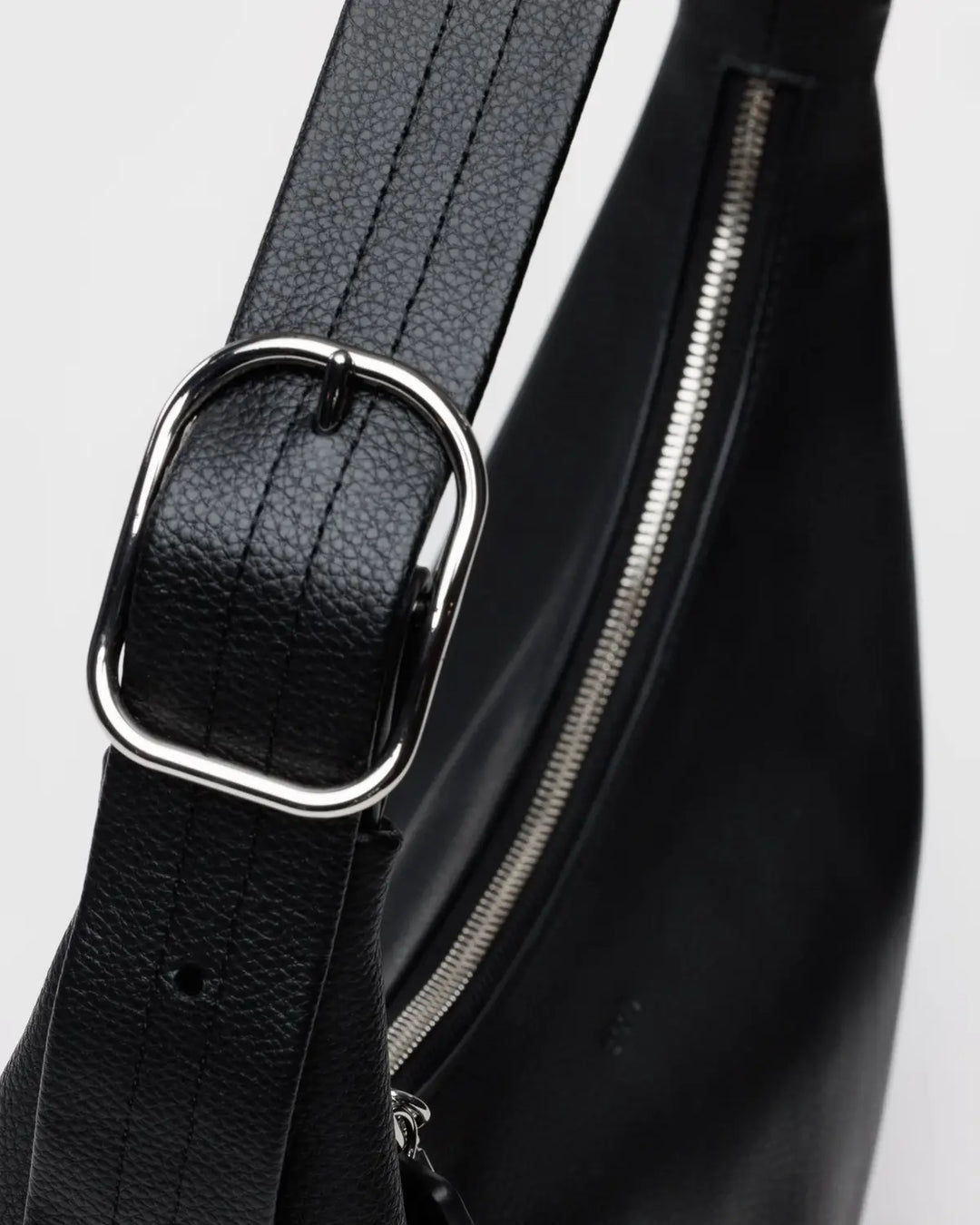 BAGGU Recycled Leather Shoulder Bag, Black