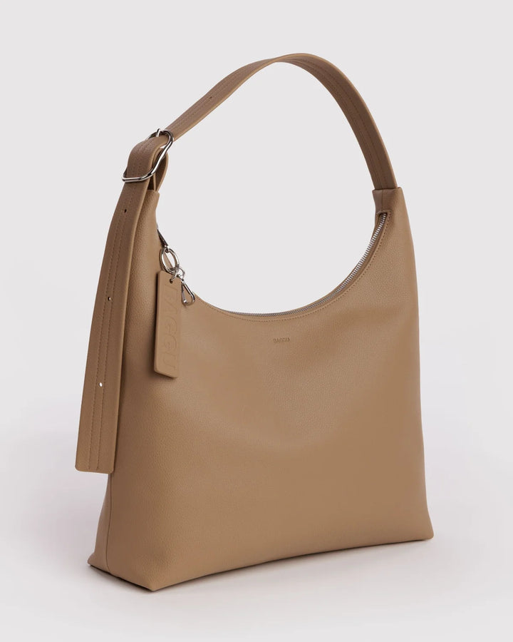 BAGGU Recycled Leather Shoulder Bag, Dune