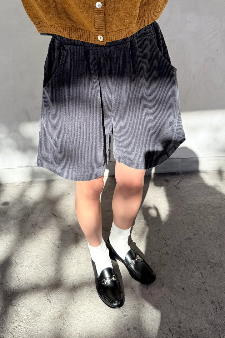 Soft Corduroy City Shorts, Charcoal