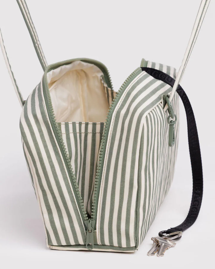 BAGGU Bowler Bag, Sage Stripe