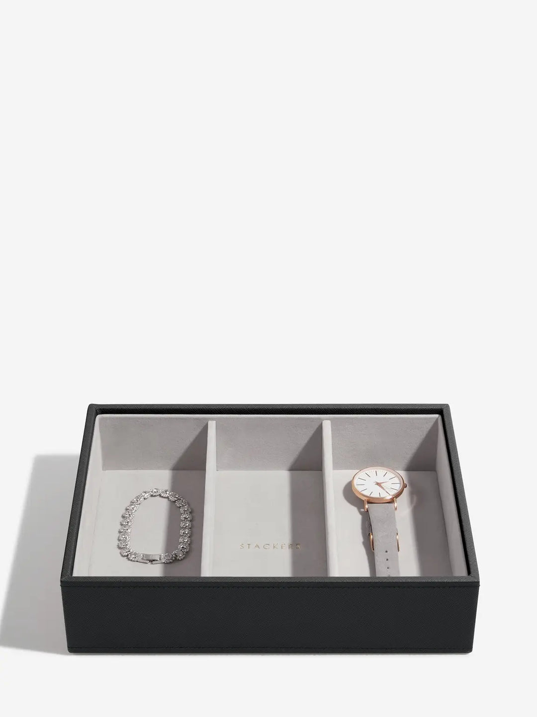 Classic Black Raffia Jewellery Box, Set of 2