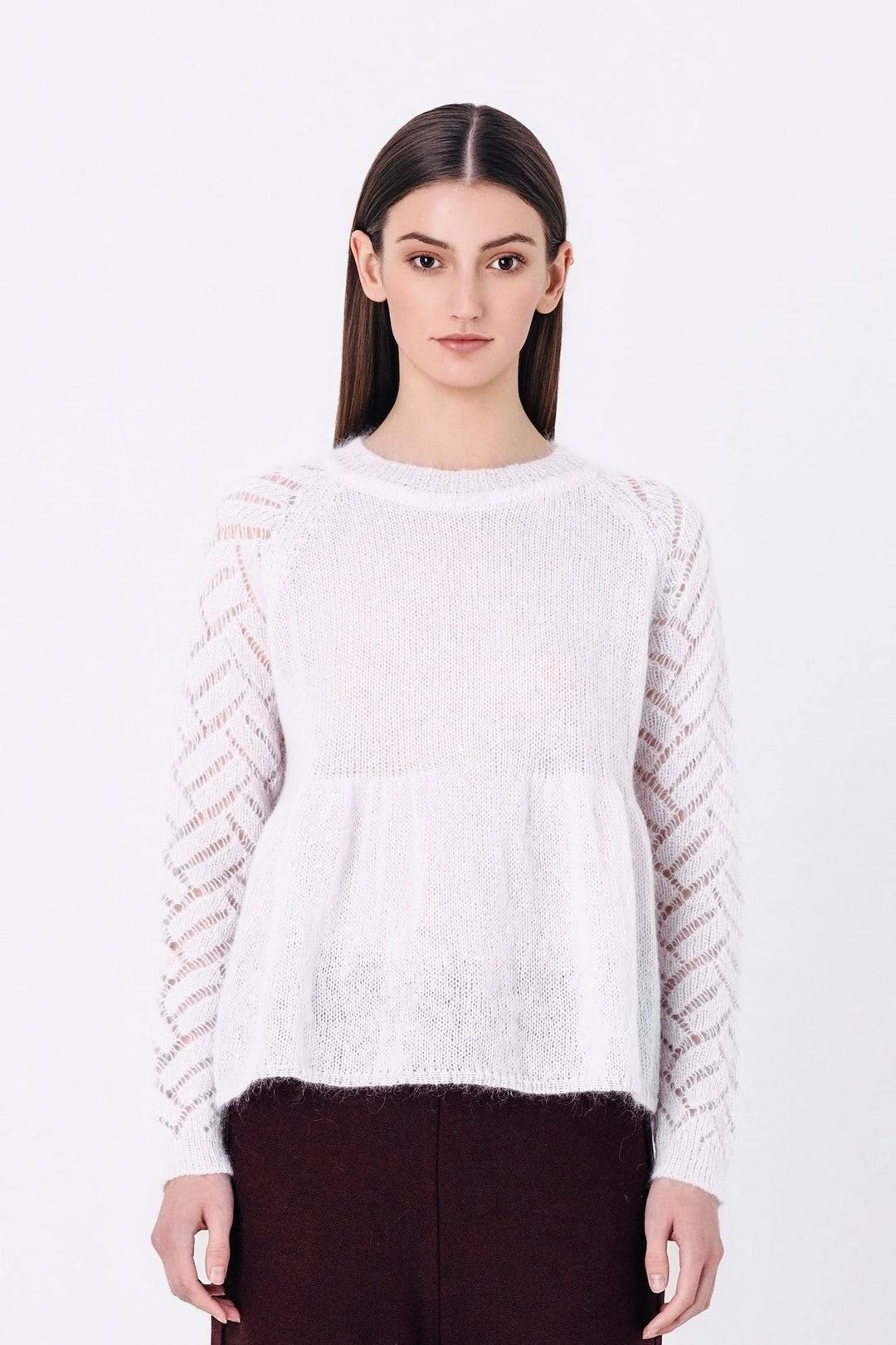 Magnea - AGNES SWEATER / WHITE BERRY