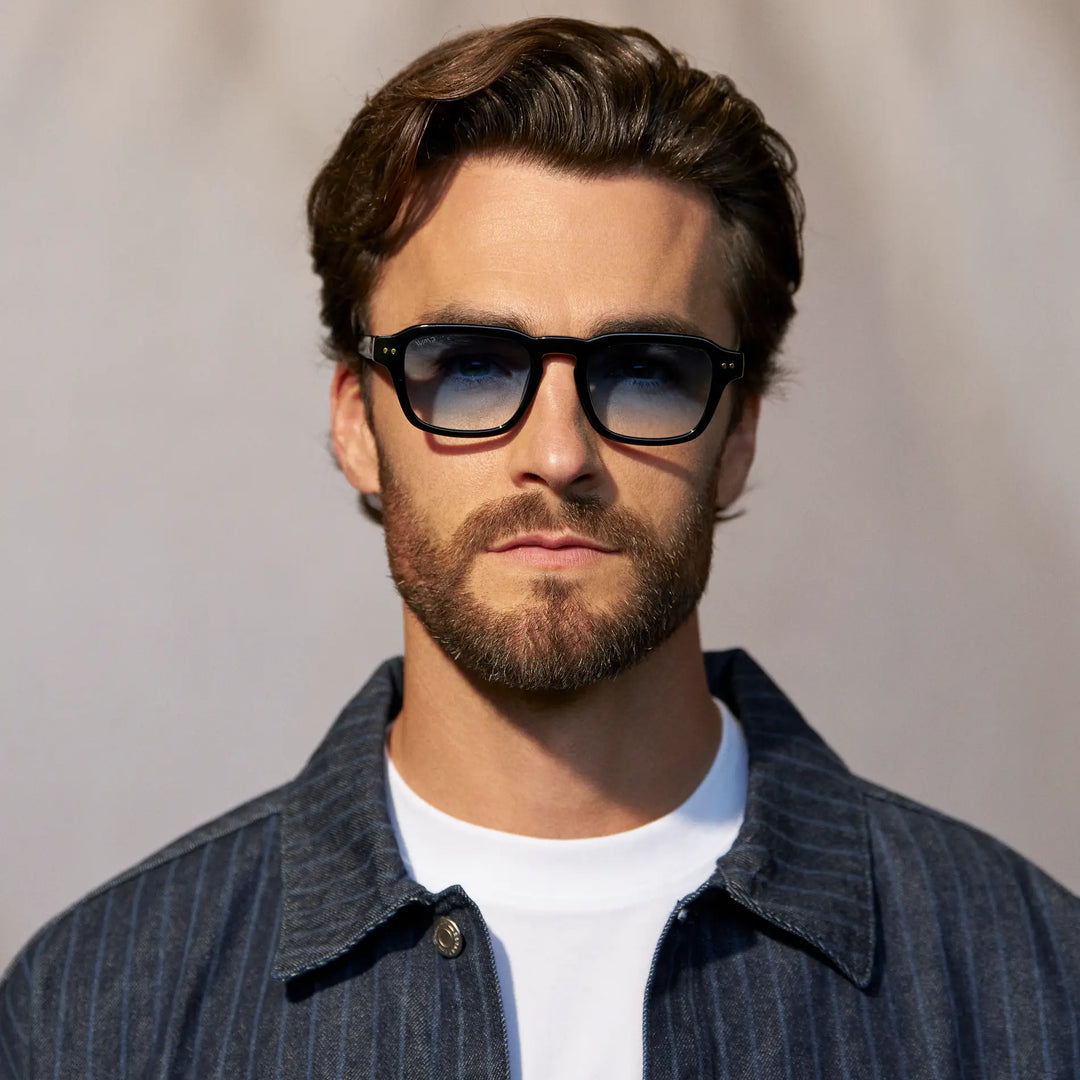WMP Morris Sunglasses, Blue Gradient Lens