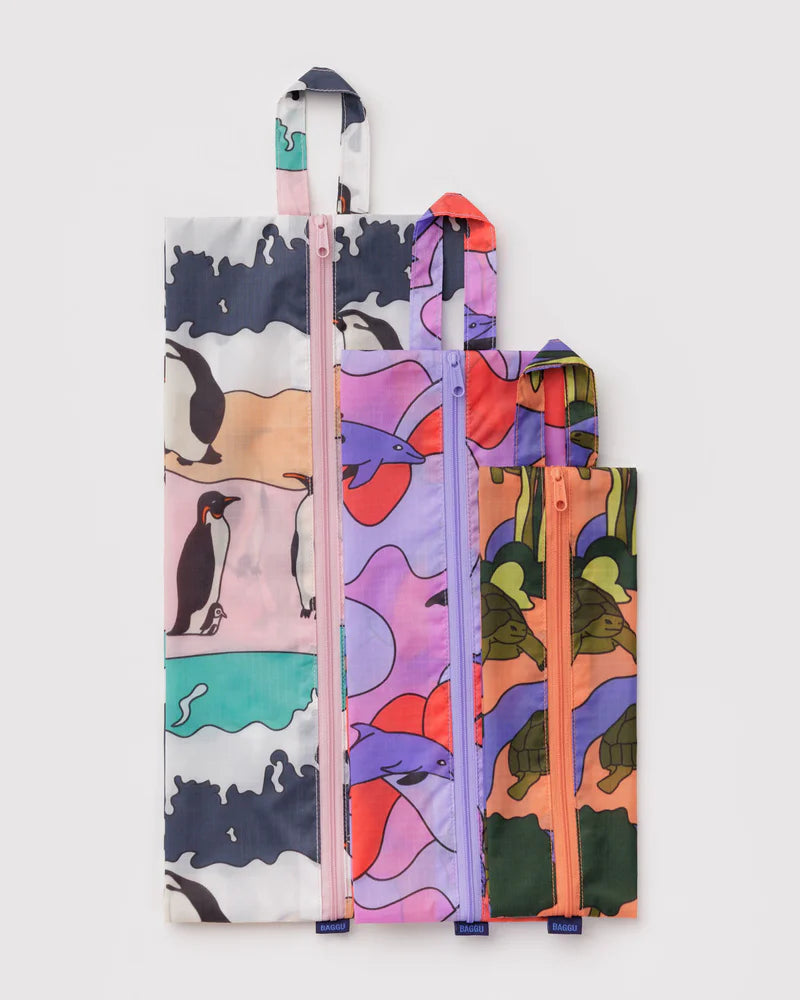 BAGGU 3D Zip Set, Vacation Animals