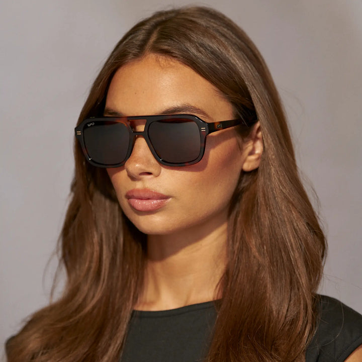 WMP Sydney Sunglasses, Brown Tortoise