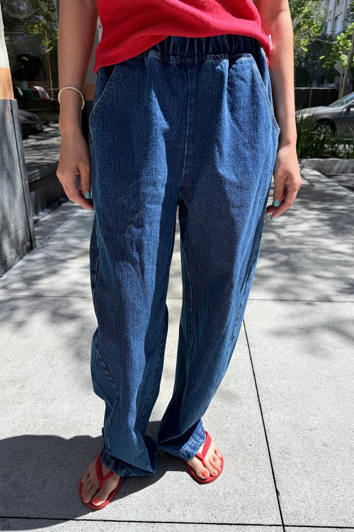 Long Arc Pants, Blue Denim