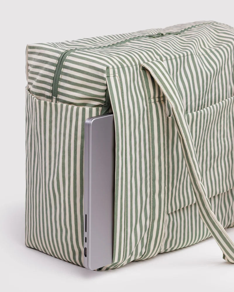 BAGGU Small Cloud Carry On, Sage Stripe