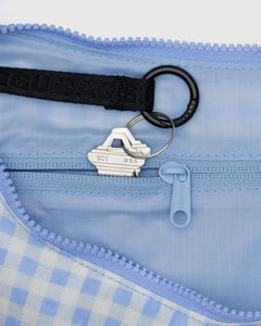 BAGGU Crescent Bag, Light Blue Gingham