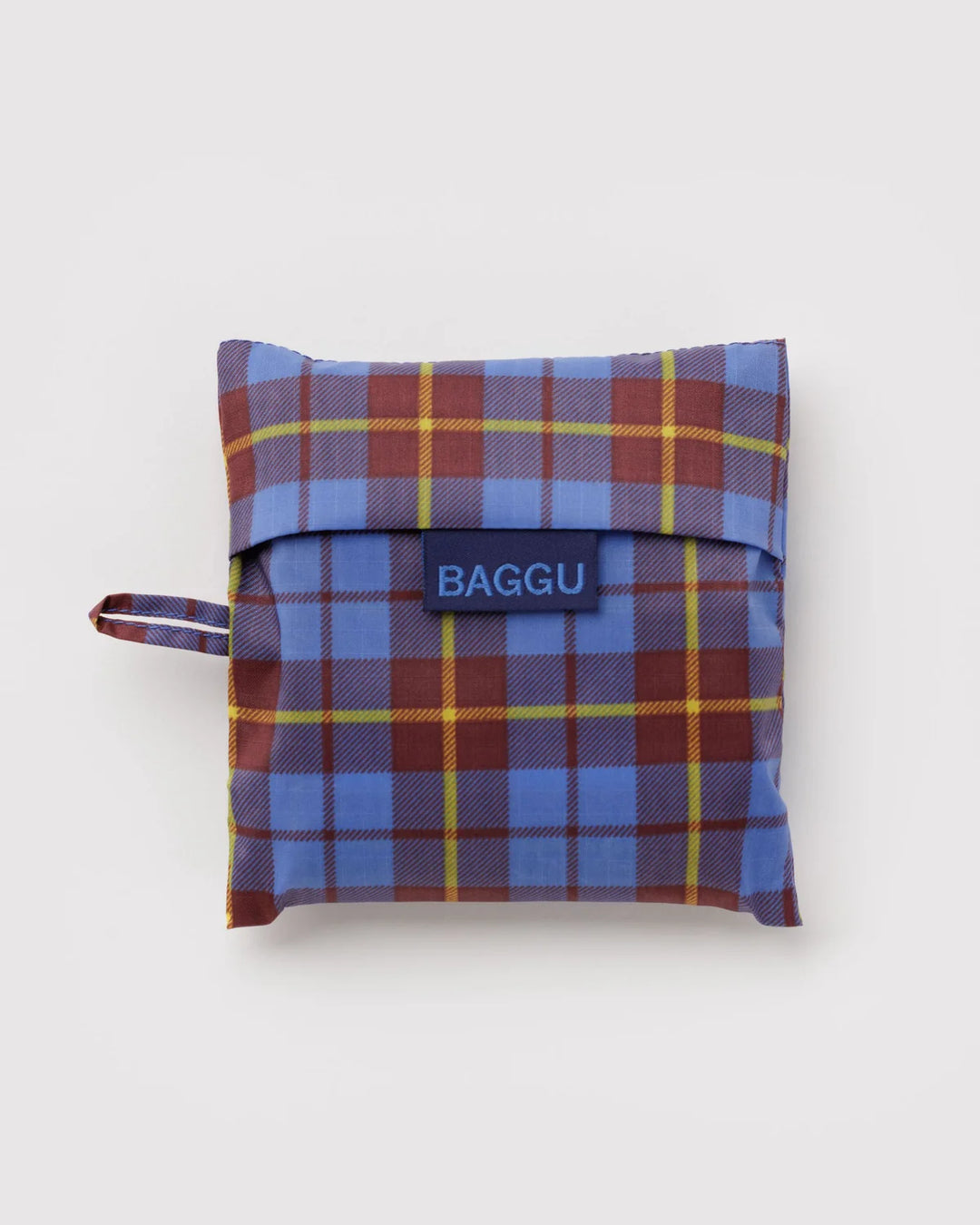 BAGGU Reusable Bag, Blue Tartan
