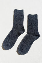 Load image into Gallery viewer, Cashmere Pointelle Socks, Charcoal